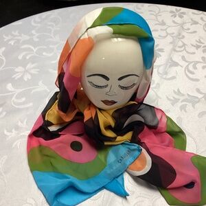 CARLISE SILK SCARF FUNKY COLORS